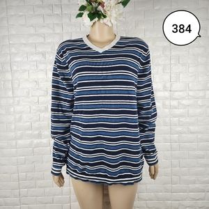 sebastian cooper xl stripe vneck sweater